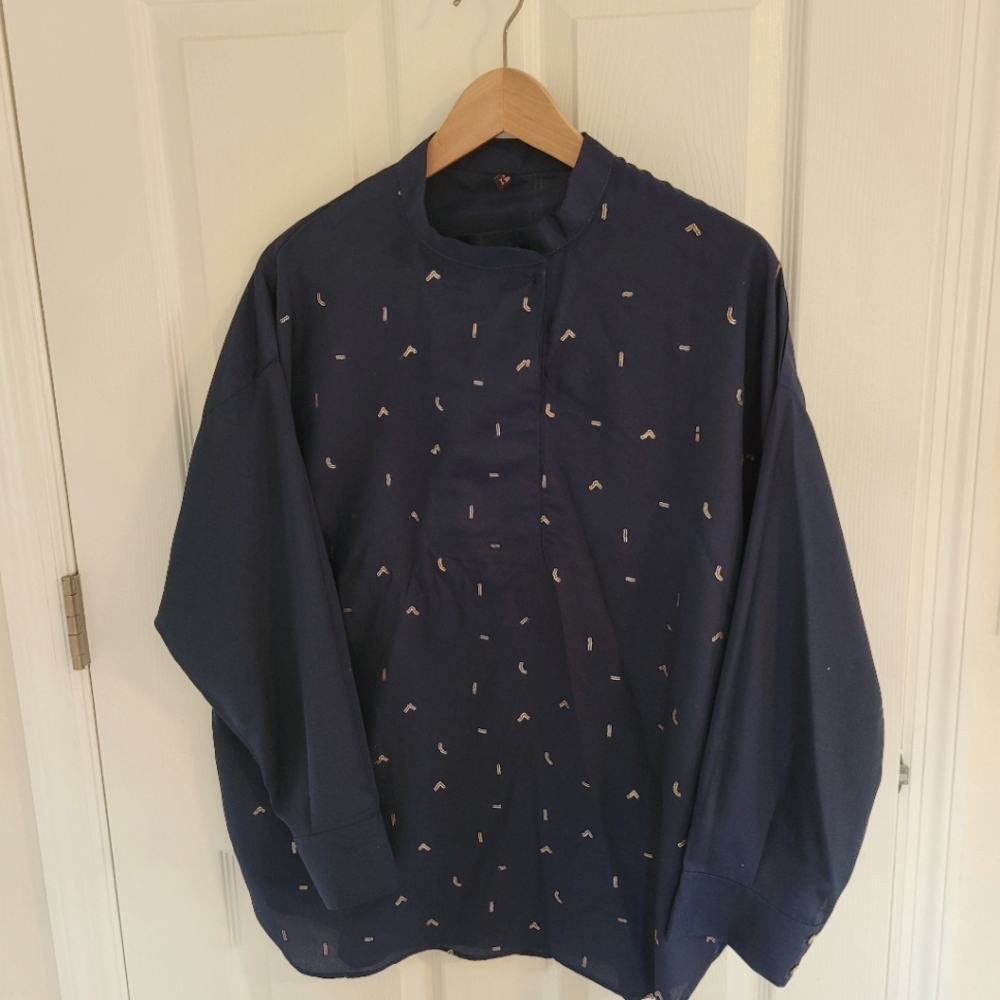 Pakistani Beechtree Blouse in navy blue